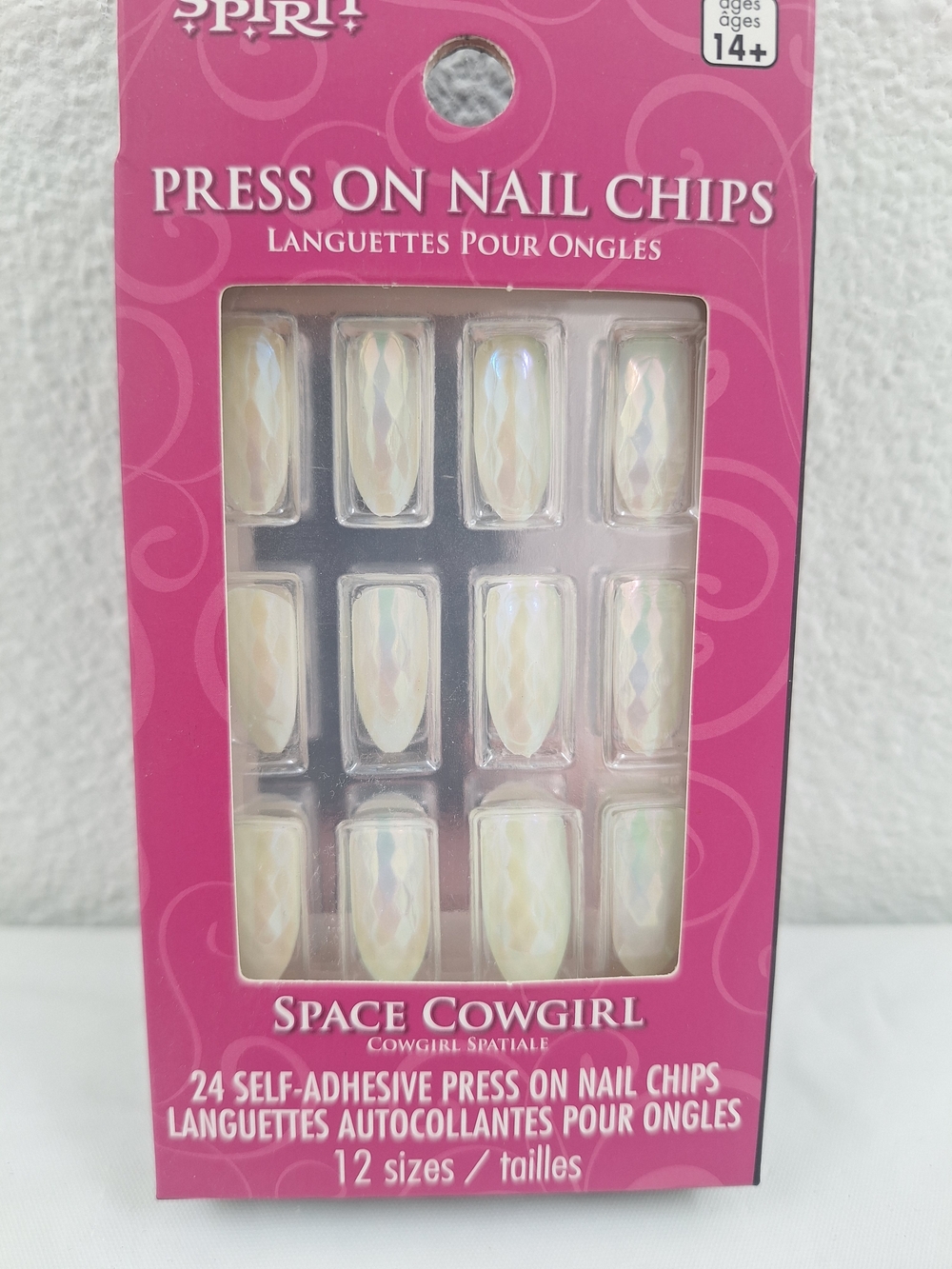 Space Cowgirl Press-On Nail Chips - Iridescent Cream